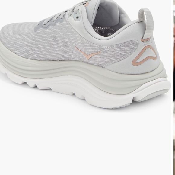 HOKA Women’s Gaviota 5 Running Shoes Sz 5B in the color harbor mist/ rose gold - Picture 2 of 6